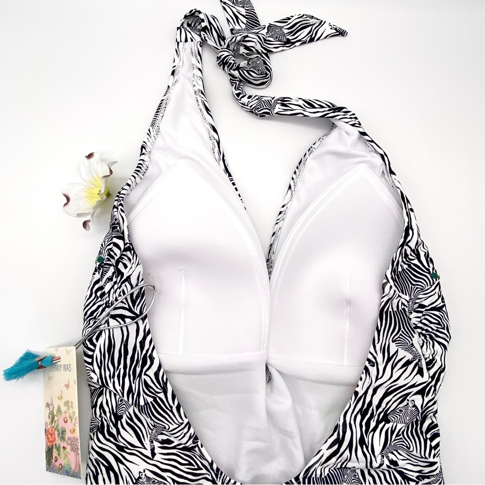 NWT Johnny Was Spring Halter One Piece Swim Suit, M - Picture 6 of 15